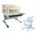 Children Kids Ergonomic 1M Study Desk with Adjustable Double-Winged Swivel Chair Set